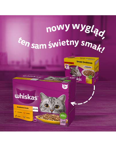WHISKAS Junior saszetka 85g mokra karma dla kociąt z kurczakiem w galaretce