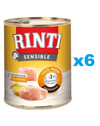 RINTI Sensible Kurczak z ziemniakami 6x800 g