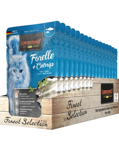 Finest Selection Pstrąg i kocimiętka dla kota 16 x 85 g