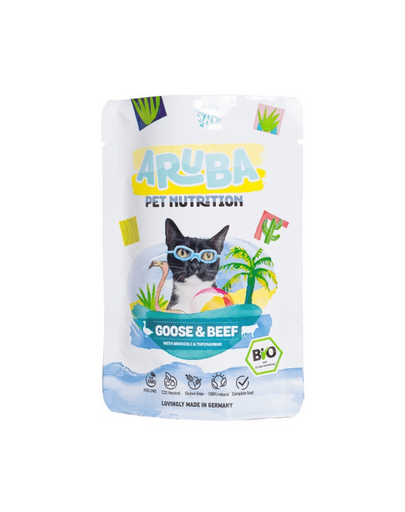 Cat Organic Gęś i wołowina z brokułami i topinamburem 70 g