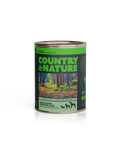 COUNTRY&NATURE Gabonamentes nedves eledel Szarvas hús kuszkusszal 800 g