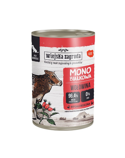 Wołowina monobiałkowa mokra karma dla psa 400g