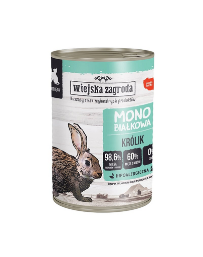 Królik monobiałkowa mokra karma dla kociąt 400g