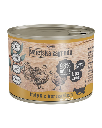 Kitten Indyk i kurczak 200 g puszka dla kociąt