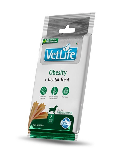 FARMINA Vet Life Dental Treat Obesity Medium/Maxi 100 g (7 db) dentális jutalom közepes és nagy kutyák számára