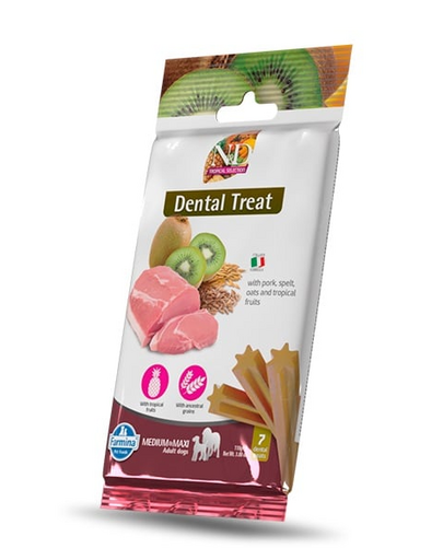 N&D Tropical Selection Dental Treat Pork Medium/Maxi 100 g (7 szt) przysmak dentystyczny dla średnich i dużych psów