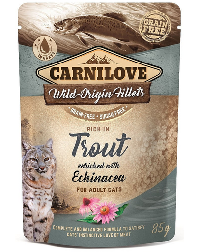 Cat Pouch Trout & Echinacea 85g pstrąg i jeżówka
