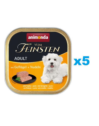 ANIMONDA Vom Feinsten zestaw z drobiem i makaronem 5 x 150 g