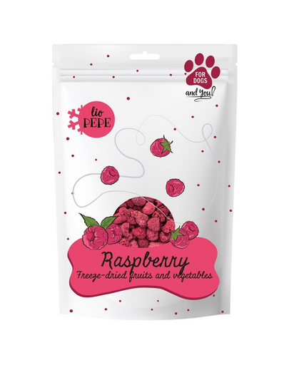 PAKA ZWIERZAKA PEPE Freeze-dried liofilizált málna kutyáknak 15 g