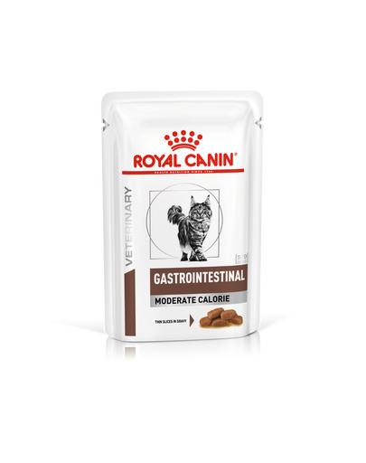 ROYAL CANIN Cat Gastro Intestinal Moderate Calorie 48 x 85 g mokra karma dla kotów z zaburzeniami żołądkowo-jelitowymi, z tendencją do nadwagi