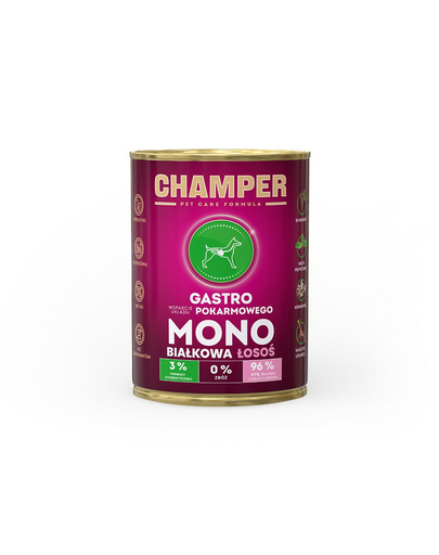 CHAMPER Gastro Salmon monoprotein kutyatáp lazaccal 400 g