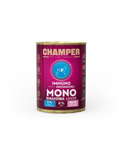 CHAMPER Immuno Salmon monoprotein kutyatáp lazaccal 400 g