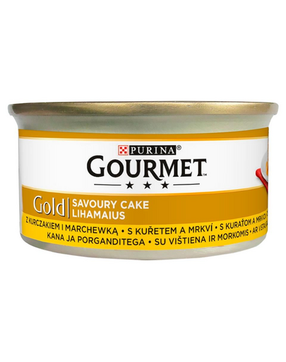 Gold Savoury Cake z kurczakiem i marchewką 24x85g mokra karma dla kotów