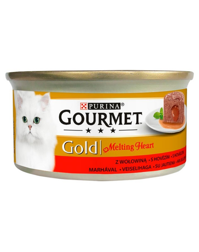 Gold Melting Heart Wołowina 24x85g mokra karma dla kotów