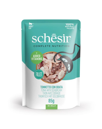 SCHESIR Tonhal dorádóval zselében macskáknak 85 g
