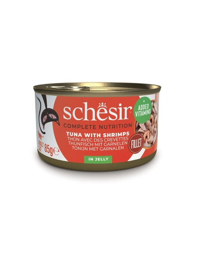 SCHESIR Tonhal garnélarákkal zselében macskáknak 85 g