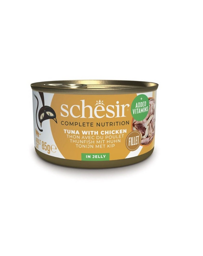 SCHESIR Tonhal csirkemellfilével zselében macskáknak 85 g