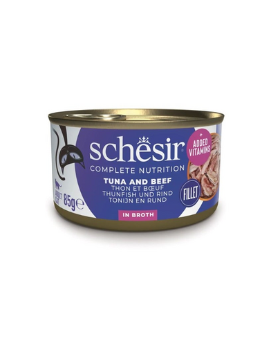 SCHESIR Tonhal marhahússal és rizzsel macskáknak 85 g
