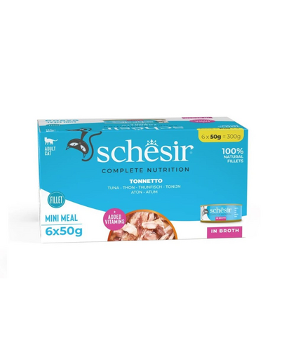SCHESIR Tonhal levesben macskáknak 6x50 g