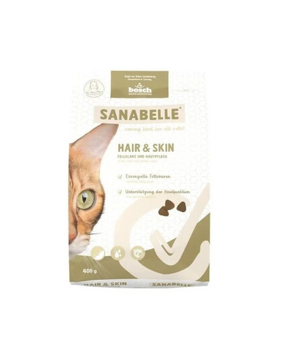 SANABELLE Hair Skin 400 g macskáknak a szőr és bőr állapotának támogatására