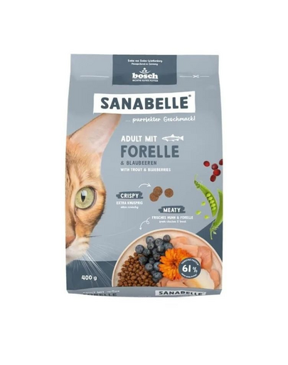 SANABELLE Adult Pstrąg 400 g felnőtt macskák számára