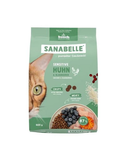 SANABELLE Sensitive Csirke 400 g érzékeny emésztőrendszerű macskák számára