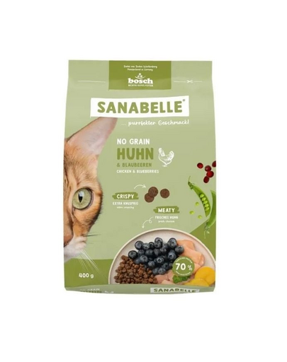 SANABELLE No Grain Csirke 400 g gabonamentes macskaeledel