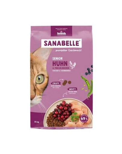 SANABELLE Senior Csirke 8 kg felnőtt és idősebb macskák számára