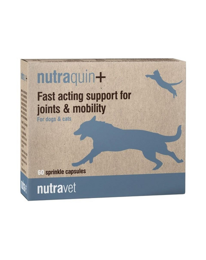 NUTRAVET Nutraquin+ 60 kapszula ízületekhez kutyák és macskák számára