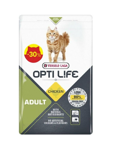VERSELE-LAGA Opti Life Cat Adult Chicken 1kg -30% promo macskaeledel felnőtt macskáknak csirkével