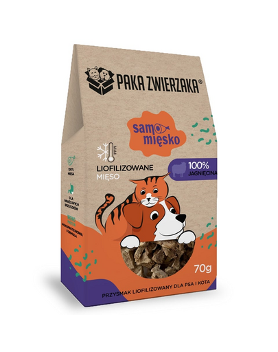 PAKA ZWIERZAKA Csak hús Bárány liofilizált hús kutyáknak és macskáknak 70 g