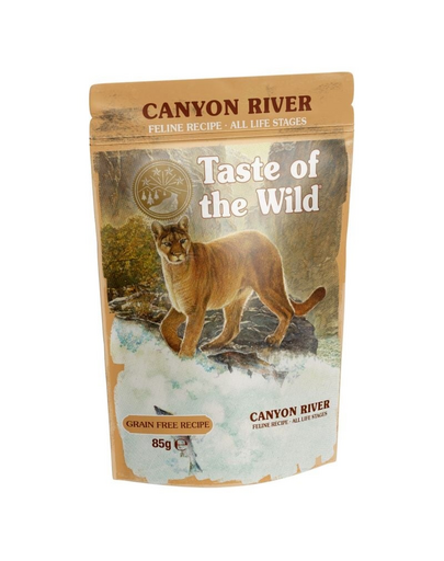 Canyon River 85 g mokra karma z pstrągiem dla kota