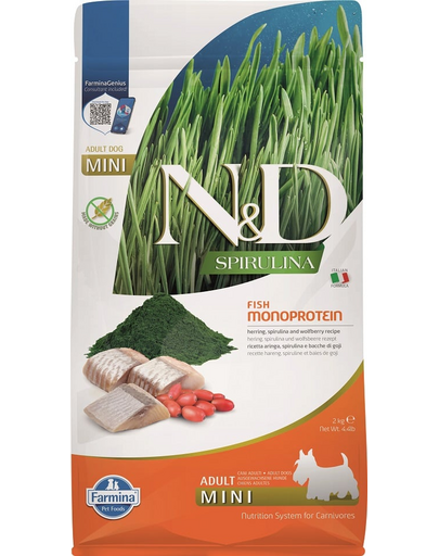 N&D Spirulina Adult Mini Herring & Wolfberry 2 kg