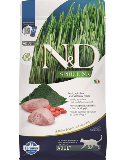 N&D Spirulina Cat Adult Lamb & Wolfberry 1,5 kg