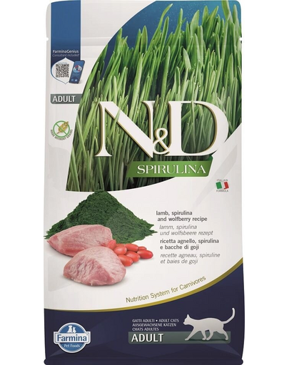 FARMINA N&D Spirulina Cat Adult Lamb and Wolfberry 300 g