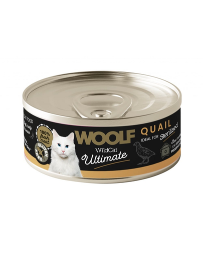 WOOLF Wild Cat Ultimate Sterilised Quail Pate 85g pasztet fürdőtojás macskáknak