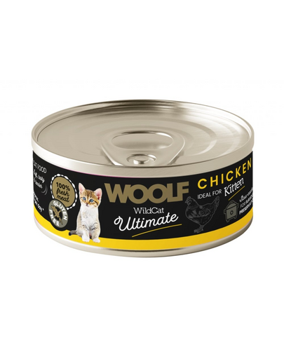 WOOLF Wild Cat Ultimate Kitten Chicken Pate 85g pasztet csirkével kölyökkutyáknak