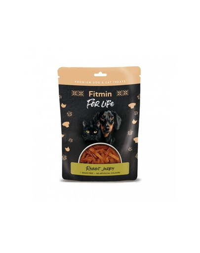 FITMIN For Life Rabbit Jerky Nyúl mini csíkok kutyák és macskák számára 70g