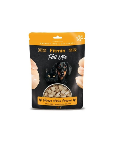 FITMIN For Life Freeze dried chicken 30 g liofilizált csirke falat kutyák és macskák számára