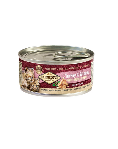 CARNILOVE Kitten Turkey and Salmon 100g pulyka és lazac nedves kaja kiscicák számára