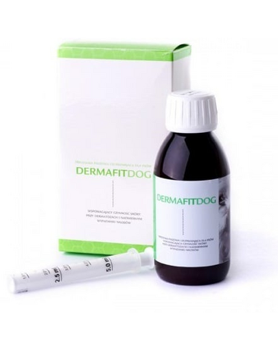 GEULINCX Dermafit Dog 125 ml készítmény a kutyák egészséges bőrének és szőrének támogatására