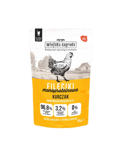 WIEJSKA ZAGRODA Csirke filé nedves macskaeledel 85 g