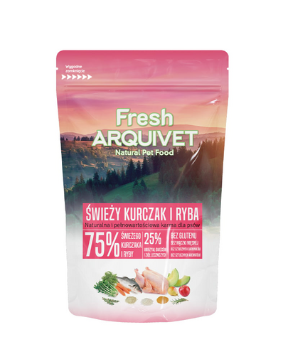 ARQUIVET Fresh félnedves kutyaeledel csirkével és óceáni hallal 100 g