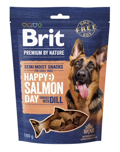 BRIT Premium Dog Semi-moist Snack Salmon 180 g félig nedves jutalom kutyáknak
