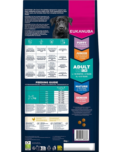 Adult Large Breeds Chicken 3 kg sucha karma dla psów dużych ras bogata w świeżego kurczaka