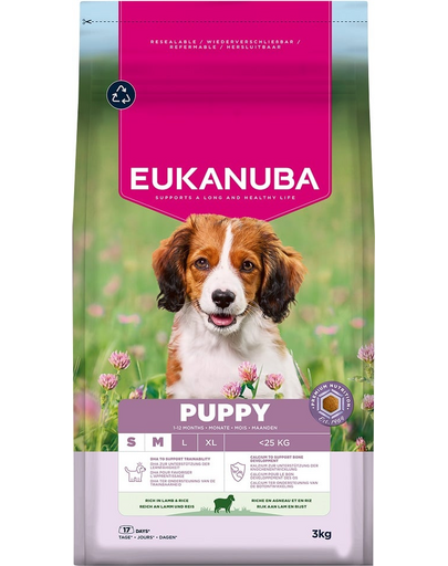 Puppy Small Medium Breeds Lamb Rice 3 kg sucha karma dla szczeniąt ras małych i średnich bogata w jagnięcinę i ryż