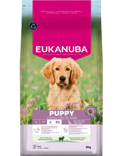 Puppy Large Breeds Lamb Rice 3 kg sucha karma dla szczeniąt ras dużych bogata w jagnięcinę i ryż
