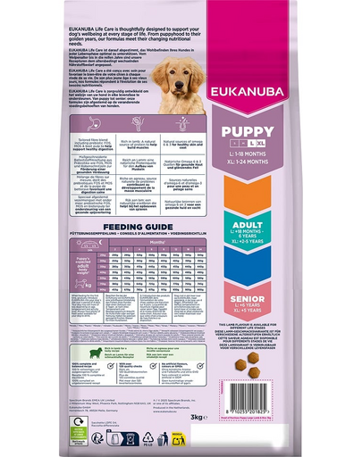 Puppy Large Breeds Lamb Rice 3 kg sucha karma dla szczeniąt ras dużych bogata w jagnięcinę i ryż