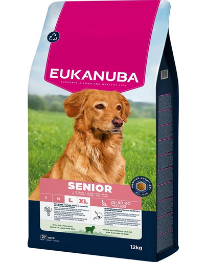 Senior Large Breeds Lamb Rice 12 kg sucha karma dla starszych psów ras dużych bogata w jagnięcinę i ryż