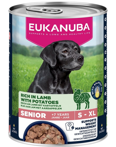 EUKANUBA Life Care Senior Rich in Lamb 400 g pasztet idősebb kutyák számára, gazdag bárányhússal és burgonyával